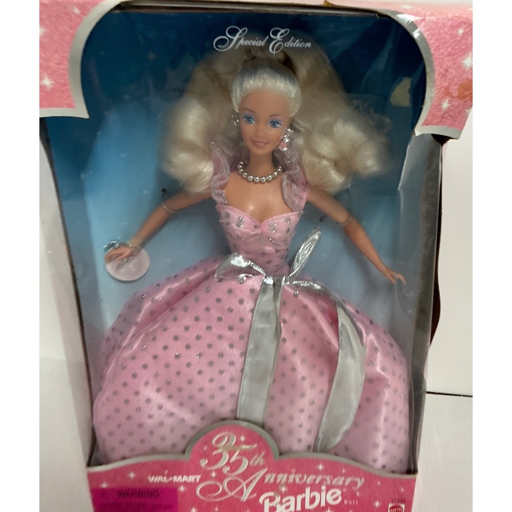 Barbie Vintage 1997 35th Anniversary Doll Walmart Special Edition Pink Gown